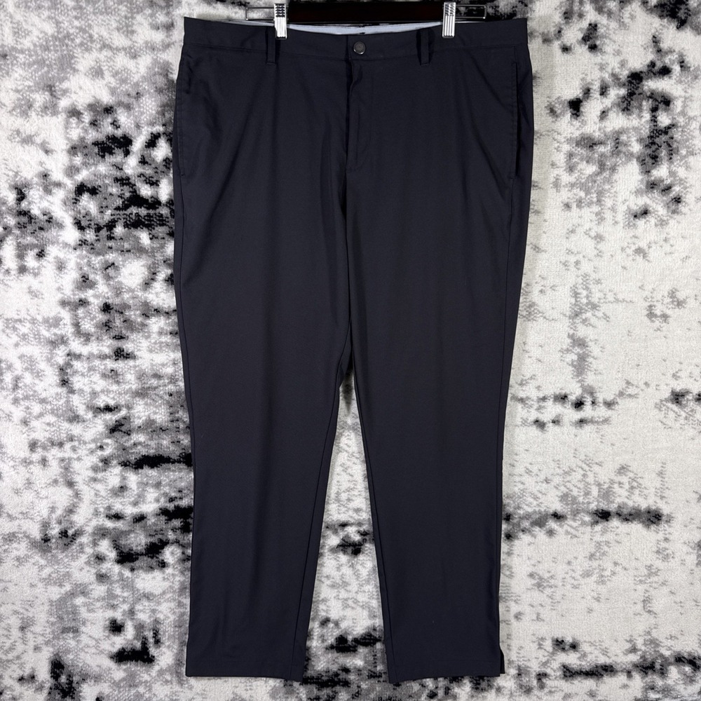 Puma Pants Mens Size 40x32 Black Performance Stretch Golf Preppy Caddy Wicking